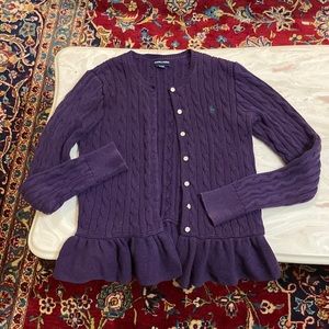 Ralph Lauren purple sweater, size XL (16) in kids